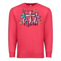 Cardinal He Is Risen Cross Premium Sweatshirt - RanaPortraitStore