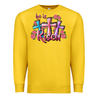 Lemon He Is Risen Cross Premium Sweatshirt - RanaPortraitStore