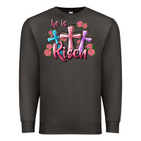 Smoke He Is Risen Cross Premium Sweatshirt - RanaPortraitStore