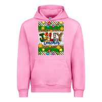 Fuchsia Pink Christmas jolly teacher Urban Hoodie - Artiststas