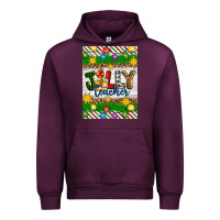 Mauve Wine Christmas jolly teacher Urban Hoodie - Artiststas