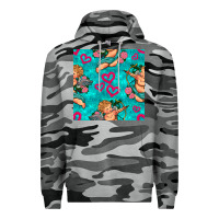 Slate Camo valentines day cupid and neon heart seamless pattern Premium Hoodie - BundleAndBundleShop