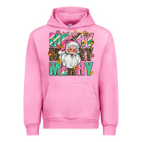 Fuchsia Pink merry merry merry Urban Hoodie - AdoDesignShop