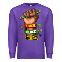 Purple teach black history Premium Sweatshirt - texasbilliewilder