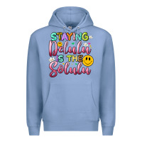 Colony Blue staying delulu is the solulu Premium Hoodie - Artiststas