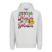 Dove Grey staying delulu is the solulu Premium Hoodie - Artiststas