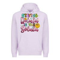Lilac staying delulu is the solulu Premium Hoodie - Artiststas