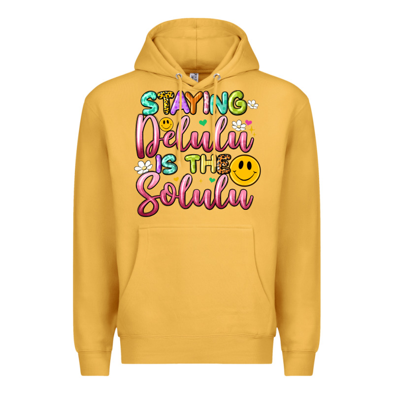 Staying Delulu Is The Solulu Premium Hoodie by Artiststas | Teevron