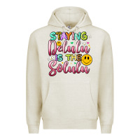 Oatmeal Heather staying delulu is the solulu Premium Hoodie - Artiststas