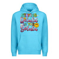 Ocean Blue staying delulu is the solulu Premium Hoodie - Artiststas