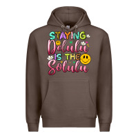 Coffee staying delulu is the solulu Premium Hoodie - Artiststas