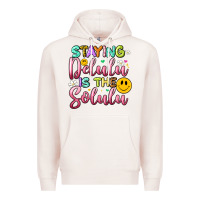 Pale Pink staying delulu is the solulu Premium Hoodie - Artiststas