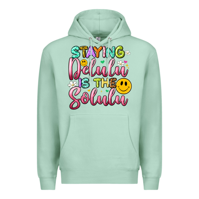 Staying Delulu Is The Solulu Premium Hoodie by Artiststas | Teevron
