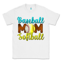 White baseball mom softball Classic Tee - BundleAndBundleShop