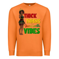 Carrot thick thighs juneteenth vibes with afro black woma Premium Sweatshirt - texasbilliewilder