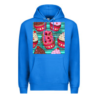 True Royal valentines day flower cupcakes and serape seamless pattern Premium Hoodie - BundleAndBundleShop