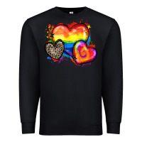 Black pride hearts Premium Sweatshirt - Zillion Design Studio