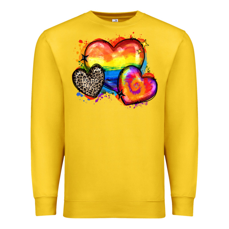 Pride Hearts Premium Sweatshirt by Zillion Design Studio | Teevron
