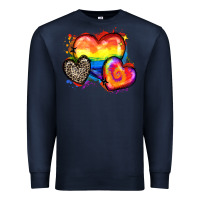 Navy pride hearts Premium Sweatshirt - Zillion Design Studio