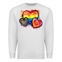 Oatmeal Heather pride hearts Premium Sweatshirt - Zillion Design Studio
