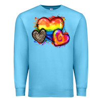 Ocean Blue pride hearts Premium Sweatshirt - Zillion Design Studio
