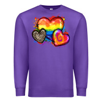 Purple pride hearts Premium Sweatshirt - Zillion Design Studio