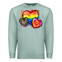 Seafoam pride hearts Premium Sweatshirt - Zillion Design Studio