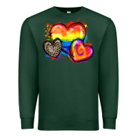 Sports Green pride hearts Premium Sweatshirt - Zillion Design Studio