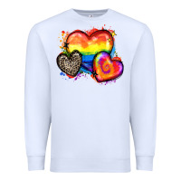 White pride hearts Premium Sweatshirt - Zillion Design Studio