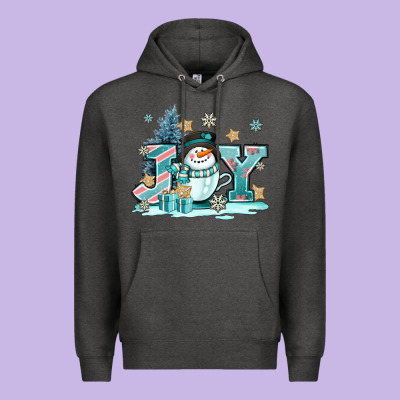 Cute Coffeecup Snowmanand Joy Premium Hoodie Designed By Adodesignshop