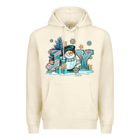 Sandshell cute coffeecup snowmanand joy Premium Hoodie - AdoDesignShop
