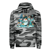 Slate Camo cute coffeecup snowmanand joy Premium Hoodie - AdoDesignShop