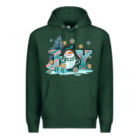 Sports Green cute coffeecup snowmanand joy Premium Hoodie - AdoDesignShop
