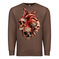 Chestnut Heart Skulls Premium Sweatshirt - RanaPortraitStore