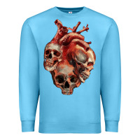 Ocean Blue Heart Skulls Premium Sweatshirt - RanaPortraitStore