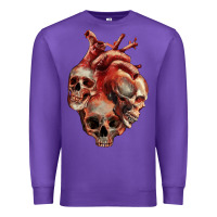 Purple Heart Skulls Premium Sweatshirt - RanaPortraitStore