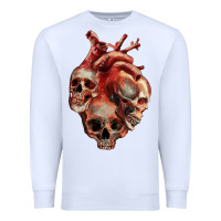 White Heart Skulls Premium Sweatshirt - RanaPortraitStore