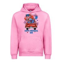 Fuchsia Pink happy memorial day farm truck Urban Hoodie - JahusDesignShop