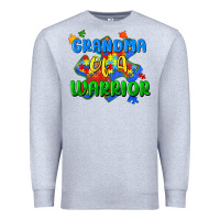 Heather Grey grandma of a warrior Premium Sweatshirt - Zillion Design Studio