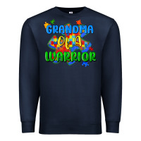Navy grandma of a warrior Premium Sweatshirt - Zillion Design Studio
