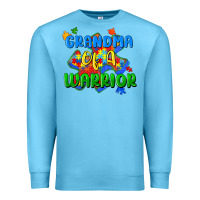 Ocean Blue grandma of a warrior Premium Sweatshirt - Zillion Design Studio