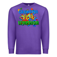 Purple grandma of a warrior Premium Sweatshirt - Zillion Design Studio