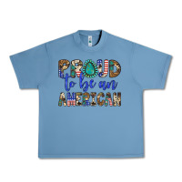 Pebble Blue proud to be an american Urban Heavy Tee - Artiststas