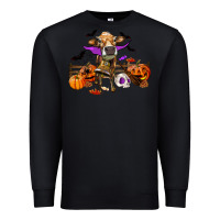 Black Heifer cow halloween Premium Sweatshirt - RanaPortraitStore