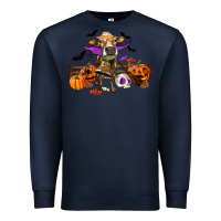 Navy Heifer cow halloween Premium Sweatshirt - RanaPortraitStore