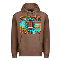 Chestnut football leopard turquoise gemstone sunflower Premium Hoodie - JahusDesignShop