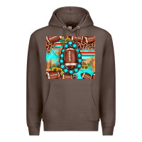 Coffee football leopard turquoise gemstone sunflower Premium Hoodie - JahusDesignShop