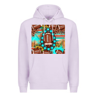 Football Leopard Turquoise Gemstone Sunflower Premium Hoodie | Teevron