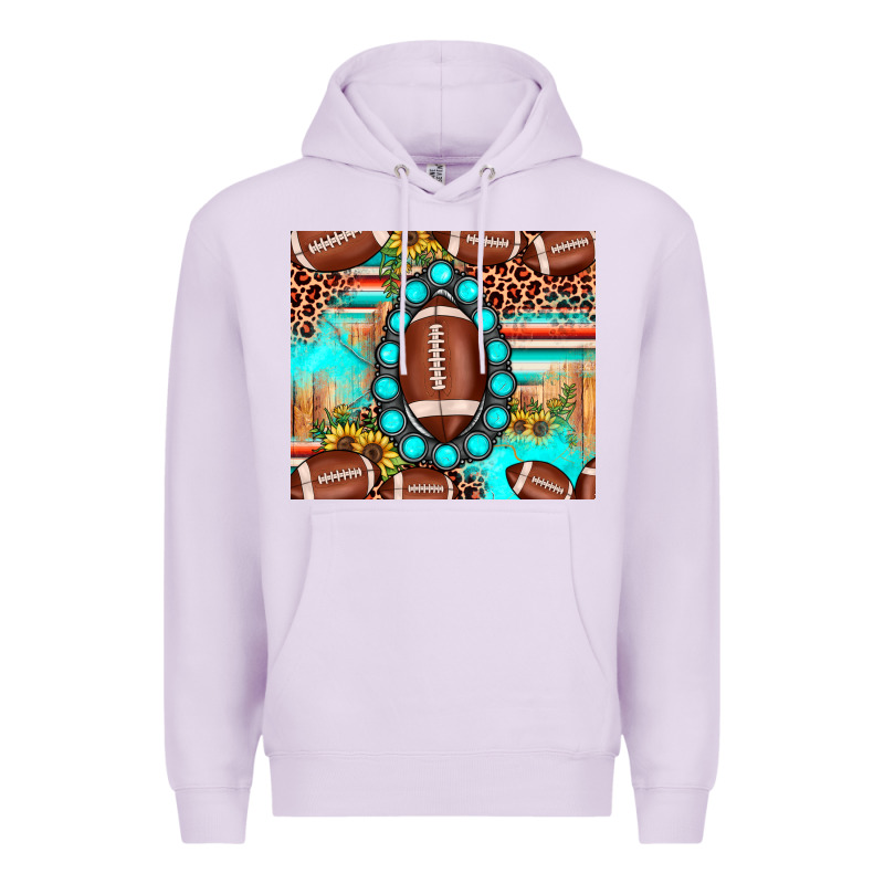 Football Leopard Turquoise Gemstone Sunflower Premium Hoodie by JahusDesignShop | Teevron
