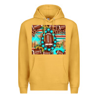Mustard football leopard turquoise gemstone sunflower Premium Hoodie - JahusDesignShop